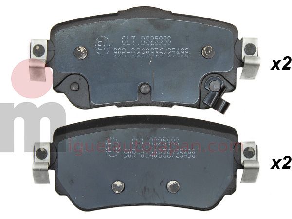 Pastillas de freno traseras para Nissan Qashqai 2013-2017