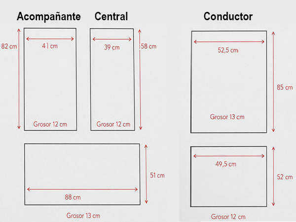 Juego de fundas asiento para Fuso 2021 (Cabina ancha)
